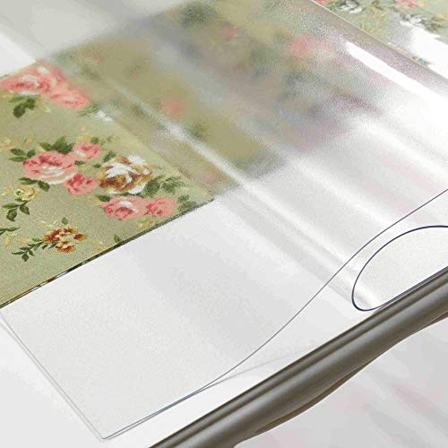 NECAUX Custom 12 x 44 Inch Frosted Desk Cover Protector, 1.5mm Thick Plastic Desk Pad, Desk Protector Frosted, Desk Mats on top of Desks, Vinyl Table Cover Protector for Computer Desk, Writing Desk - color: Frosted 1.5mm, size: 12" x 44"