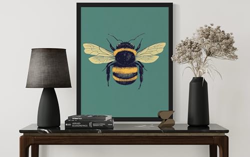 Bee Wall Art Print Poster, Insect Posters Prints Enntomological Painting Artwork 221 (Bee, 18 x 24 inches, Unframed) - color: Bee, size: 24"L x 18"W