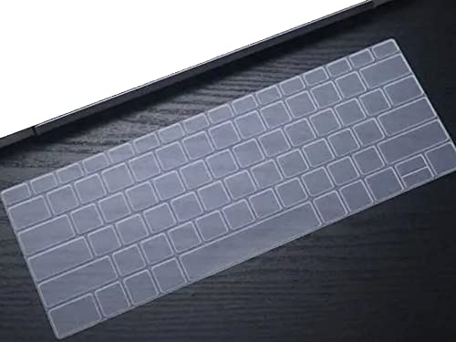 Silicone Keyboard Skin Cover Compatible with Dell XPS 15 15.6 inch 9500 9510 9520 9530 & Dell XPS 17 inch 9700 9710 9720 9730 & 15.6" 17.3" Dell Precision 5760 5770 5560 5570 (Clear) - color: Clear