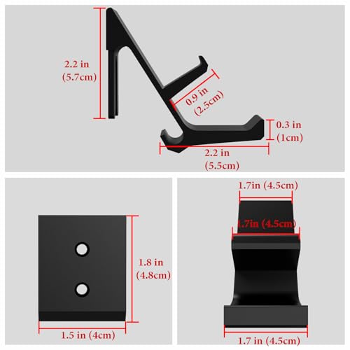 Linkidea Gaming Headset & Controller Holder, Dual Gamepad Controller & Headphone Hanger for PS5, PS4, Xbox One, Xbox 360, Pulse 3D Headset, Wall Mount Stand Universal Headsets (Black)