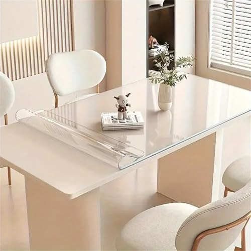 Clear Desk Mat 36 x 72 Inch, 1.5mm Thick Clear Table Protector, Protector for Dining Room Table, Waterproof Vinyl Tablecloth Pad Mat for Kitchen, Dresser, Writing Desk - size: 72" x 36"