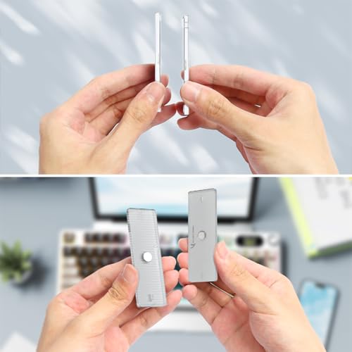 MAMBASNAKE x Attack Shark 2pcs Keyboard Riser for Ergonomic Typing/Reading,Laptop Mount for Desk,Portable Laptop Stand,Magnetic Storage,External Keyboard Stands for MacBook Pro/Air,Lenovo,Dell,HP - color: White