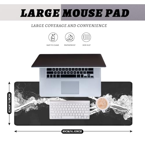 Skeleton Hands Gaming Mouse Pad Dark Gothic Art Gaming Mouse Mat with Stitched Edges,Non-Slip Waterproof Rubber Base Office Computer Keyboard Laptop 31.5"x11.8" - color: Skeleton Hands, size: 31.5L x 11.8W inches