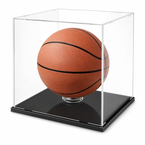 Clear Acrylic Display Case, 12x12x12 inch (30x30x30cm) | Assemble Cube Display Box, Black Base, Dustproof Protection, For Collectibles Memorabilia Figurines - size: 12 x 12 x 12 inches