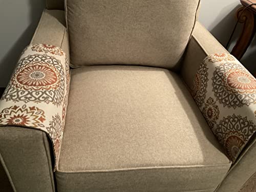 Bittlemen. Co. 2 Armrest Covers for Furniture Slipcovers Furniture Protectors Home Decor Sofas Loveseats Theater Chairs Office Chairs Recliners RV's Housewarming Gifts (Rust01) - color: Rust01