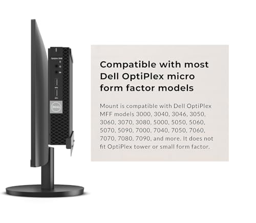 Mini PC Mount for Dell Micro, Wall, VESA, Under Desk Mount Compatible with Dell OptiPlex Micro Form Factor Case, Fits Dell MFF 7090 5070 3040, 3050, 3070, 3080, 5050, 5060 and More