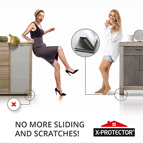 Non Slip Furniture Pads X-PROTECTOR - 16 pcs 2" - Premium Furniture Grippers! Rubber Feet Hardwood Floor Protectors for Furniture Legs - Couch Stoppers - Keep Your Furniture in Place Forever! - size: 16 Round & Square 2"