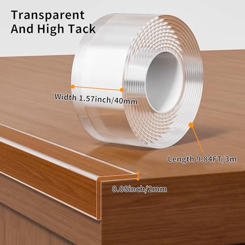 1.57 in x 9.84 FT,Corner Protector Baby,Clear Edge Protector Strip,Sharp Edge Wrap Cover Tape,Self Adhesive Protective Bumper Guards for Cabinet Door,Desk,Glass Table,Bed Furniture and Wall - size: 1.57in x 9.84FT
