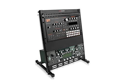 Gator Frameworks Angled Metal Desktop Rack Stand with Non-Slip Rubber Feet, 12U Rack Space (GFW-DESKTOPRK-12U) - size: 12 Rack Space