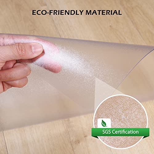 SALLOUS Chair Mat for Hard Floors, 60" x 75" Office Chair Mat for Hard Surface, Vinyl Floor Mat for Gaming Chairs, Multi-Purpose Floor Protector Desk Mat for Home Office (Clear) - color: Clear (for Hard Floor), size: 60" x 75" (for hard floor)