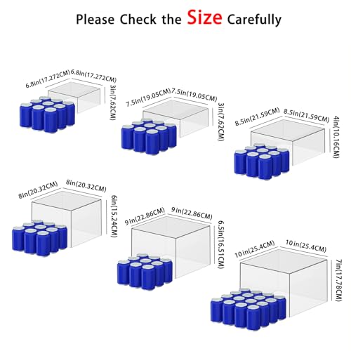 6 Pcs Clear Acrylic Boxes for Display as Buffet Risers and Stands, Food Risers for Party, Table, Stands, including 10", 9", 8.5", 8", 7.5", 6.8", (Large, 6Pcs, Clear) - size: Large, 6Pcs, Clear