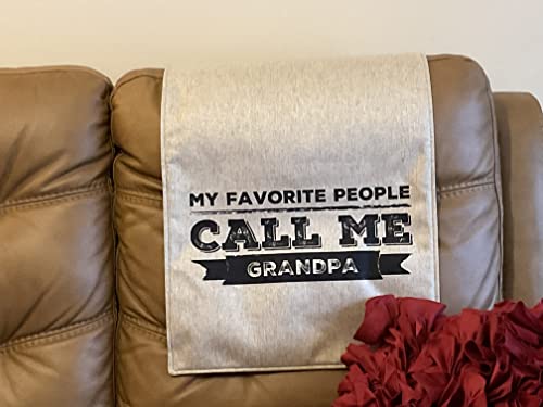 Headrest for Furniture slipcovers Furniture Protectors Sofas loveseats Recliner Office Chairs Theater Chairs RVs Inspirational Sayings Home Decoration Reversible 17x27 (Favorite Grandpa) - color: Favorite Grandpa