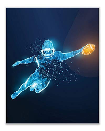 Summit Designs Football Wall Art - Posters - Room Decor, Sports Wall Decor - Poster, Themed Bedroom - Set Of 4 (8x10) Unframed Prints - color: X-ray, size: Set Of 4 (8x10 ), style: Unframed