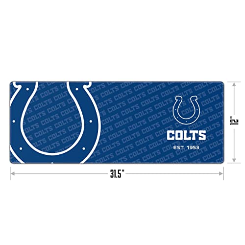 YouTheFan NFL Officially-Licensed Logo Series Desk Pad SMU - Water and Stain Resistant, Heavy-Duty Non-Slip Rubber Backing - fits Under Mouse, Computer and Keyboard - size: One Size, style: Indianapolis Colts