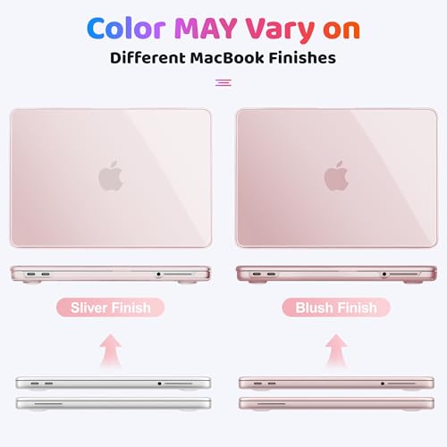 May Chen for MacBook Neo 13 inch Liquid Retina Display ((2026 Release A3404), Slim & Lightweight Protective Case with Screen Protector&Keyboard Cover&Dust Plug, Crystal Blush - color: Crystal Blush