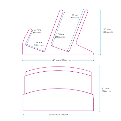BRAINWAVZ Dual Desktop Keyboard Stand Holder, Suitable for Small Gaming Keyboards and Large Full-Size Boards, Organize Your Workspace and Keeping it Clutter-Free (D02) - color: DK02
