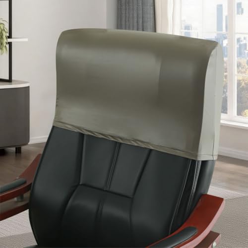 Waterproof Office Chair Headrest Cover,PU Leather Stretch Headrest Protector for Office Chairs,Head Rest Covers for High Back Computer Chairs,Furniture,Recliner Chair,1PC, Khaki - color: Khaki, size: 1PC
