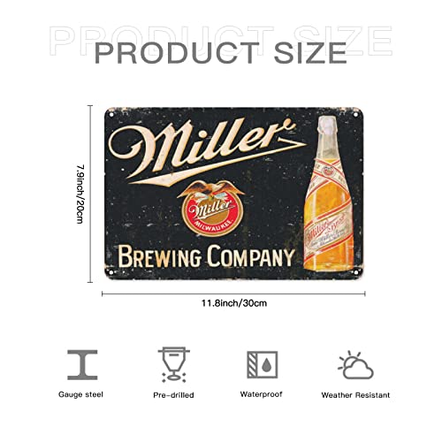 Ultimate Beer Lover's Metal Signs - 2 Piece Bundle, 8x12 Inch Vintage Bar & Man Cave Decor - Perfect for Garage, Home Bar, Farmhouse Wall Displays - color: Bar03