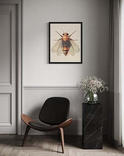 Cicada Wall Art Print Poster, Insect Posters Prints Enntomological Painting Artwork 221 (Cicada, 18 x 24 inches, Unframed) - color: Cicada, size: 24"L x 18"W