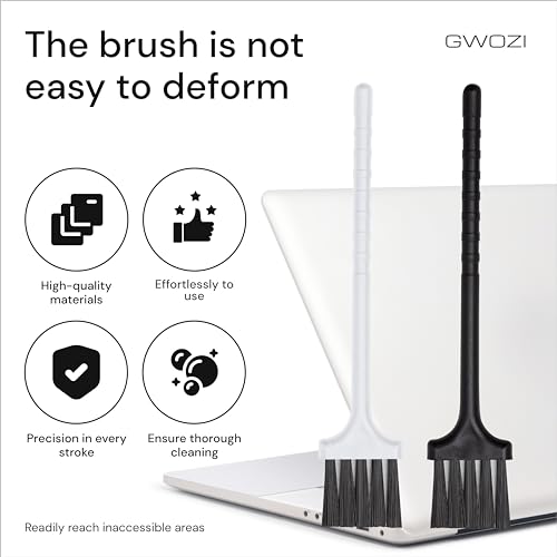 Keyboard Brush - Plastic Small Cleaning Brush for Juicer, Coffee Machine, Set of 2 - Computer & Laptop Anti Static Brush - Narrow Keyboard Brush Cleaner for Window Track, Office, Home