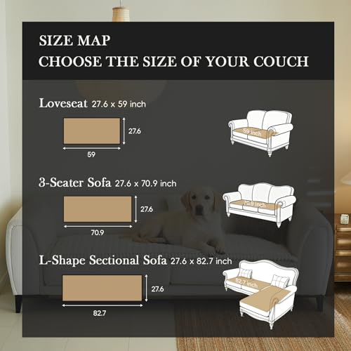 Couch Covers for 3 Cushion Couch Sofa Pet Friendly,Non-Slip Sofa Cover Washable - color: Sg-white, size: 27.6" x 59"