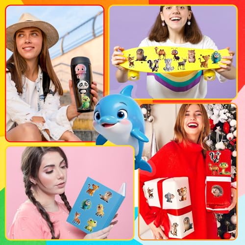 55PCS Cute Animal Theme Stickers, Non-Repeating PET Waterproof Decals for Teacher Rewards, Holiday Parties, Classroom Crafts, Game Treats & Gifts - style: Animal-CK-033A