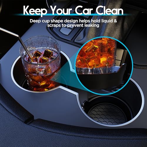 Amooca Car Cup Coaster Universal Automotive Waterproof Non-Slip Cup Holders Sift-Proof Spill Holder Car Interior Accessories 4 Pack Black - color: Black Solid, size: 4 Pack
