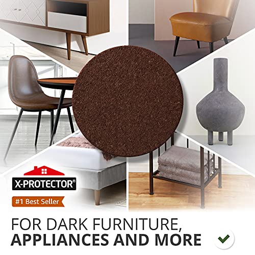 Felt Furniture Pads X-PROTECTOR 181 PCS Premium Furniture Pads - Felt Pads Furniture Feet Best Wood Floor Protectors - Protect Your Hardwood & Laminate Flooring! - size: 181 PCS Brown, Round & Square