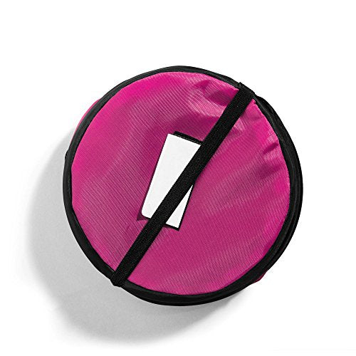 FH Group Automotive Waterproof Portable Collapsible Small Trash Can Garbage Container fits Most Cars,Polyethylene, SUVs, and Trucks Pink - color: Pink, style: Small