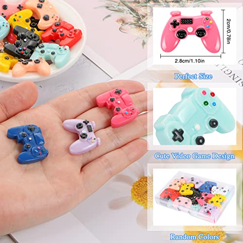 30 Pcs Video Game Controller Decor for Crafts, Flatback Resin Beads Video Game Controller Beads Mini Game Controllers Embellishments for Adults DIY Scrapbooking Supplies