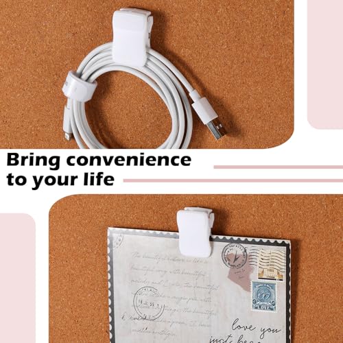 Chiisong Cubicle Clips Fabric Panel Cubicle Accessories Fabric Partition Panel Messages Hooks Office Photos Wall Clips for Notes Memos(White,15 Pcs) - color: White