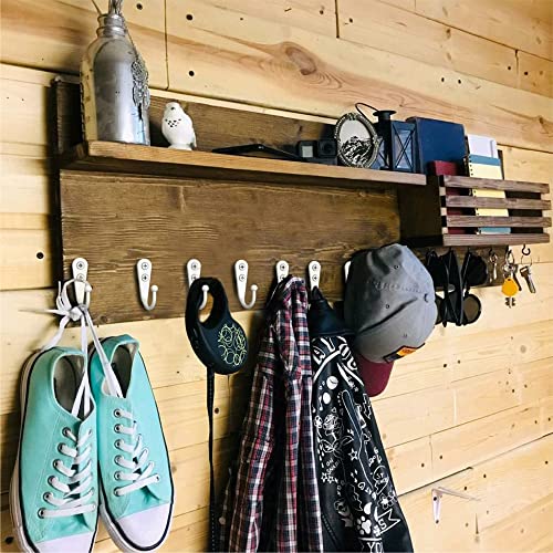 ZAYBOD 15 Pack White Hooks for Hanging - Heavy Duty Zinc Alloy Wall Mounted Hook for Home Organization - Modern Matte White Coat Hook for Entryway, Bathroom, Bedroom & Kitchen - color: 15PCS + White Hook