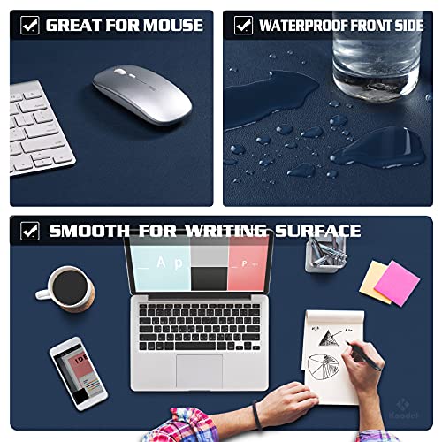 K KNODEL Non-Slip Desk Mat, Desk Pad, Desk Blotter, Desktop Mat for Desk, Large Desk Protector, Office Computer and Laptop Mat for Desk (35.4"x17", Dark Blue) - color: Dark Blue, size: 35.4"x17"