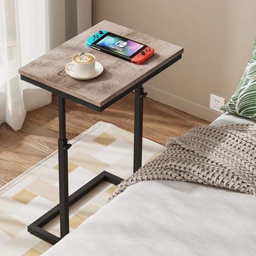 TUTOTAK End Table, Side Table, Tall Couch Table, Sofa Table, Living Room, Bedroom,Greige TB01BG083P - color: Greige, size: 1 Pack, style: Large