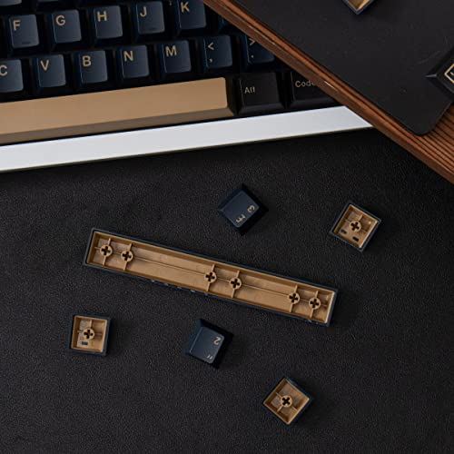 Sumgsn 163 Keys Double Shot Keycaps Cherry Profile Blue Samurai Keycaps for 61/64/87/104/108 Cherry Mx Switches ISO ANSI Layout Mechanical Keyboard - color: Blue Samurai Keycaps