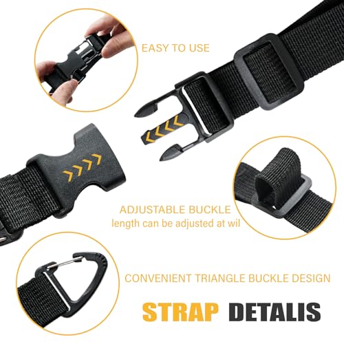 Heavy Duty Extension Cord Holder Organizer (16 Pack black) 17 Inch Adjustable Storage Straps with Triangle Clips Perfect for Garage Organization Workshop Storage and Men's Gadgets - color: Black(plastic Hook), size: 16-Pack 17''