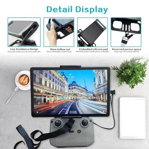 Drone Controller Bracket and Tablet Bracket, with Neck Strap | 4.7-12.9 inch Adjustable Bracket.Compatible With DJI Mavic Air/Mini Series,