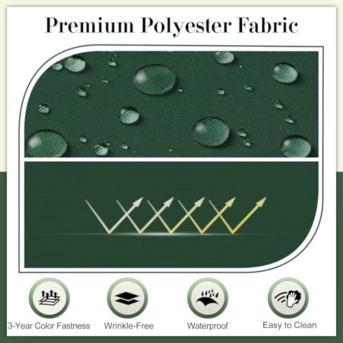 Cozyide Outdoor Chair Cushions, Waterproof Patio Seat Cushions with Adjustable Straps, Square Corner Patio Chair Cushions for Garden, Dark Green, 18.5x16x3 Inch (Pack of 4) - color: Dark Green, size: 18.5x16x3 Inch (Pack of 4)