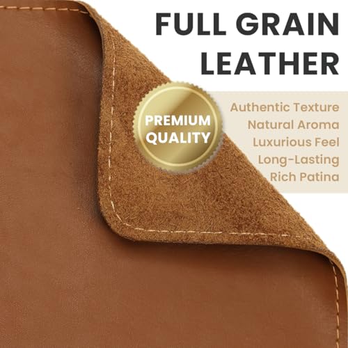 Full Grain Genuine Leather Desk Pad – Toffee Tan Brown (XL) - Premium Desk Mat with Non-Slip Backing, Thick 3mm, Office Desk Protector for Work & Gaming (Extra Large 35.4 x 15.7 inch) - color: Toffee Tan Brown