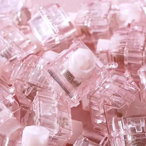OOCTPK Chilkey WS Flux HE Hall Effect Switches: Linear Factory Pre-Lubed Magnetic Keyboard Switches, Freely Setting Pre-Travel Key Switch for Rapid Trigger HE Gaming Keyboard (15 Pcs, Pink) - color: WS Flux Switches-Pink Lotus-15pcs