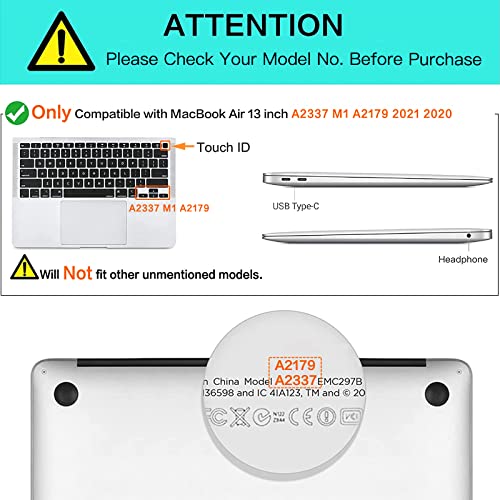 MOSISO Keyboard Cover Compatible with MacBook Air 13 inch 2022 2021 2020 Release A2337 M1 A2179 Retina Display with Touch ID Backlit Magic Keyboard, Waterproof Protective Silicone Skin, Tea Petal Pink - color: Tea Petal Pink