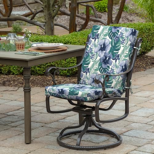 Arden Outdoor Midback Chair Cushion, 18 x 16.5, Rain-Proof, Fade Resistant Salome Tropical - color: Salome Tropical