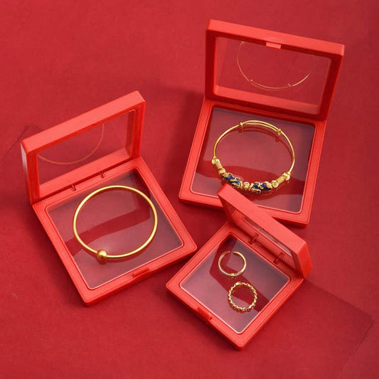 12PCS 3D Floating Frame Display Stand, Jewelry Box, Gift Box, Ornament Organizer, Small Travel Jewelry Box, PE Film Anti-Oxidation, Suspended Display Box Stackable (2.75 * 2.75,Type 3) - color: 2.75*2.75,Type 3