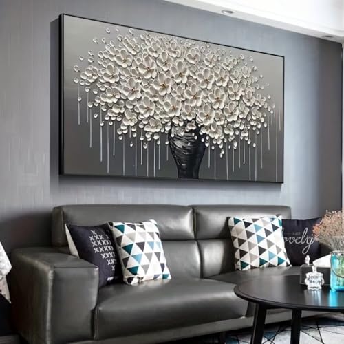 Abstract Flower Vintage Rustic Canvas Wall Art - 12x24in Unframed Poster- Home & Office Decor for Living Room, Bedroom, Kitchen & Cafe - color: Abstract Flower