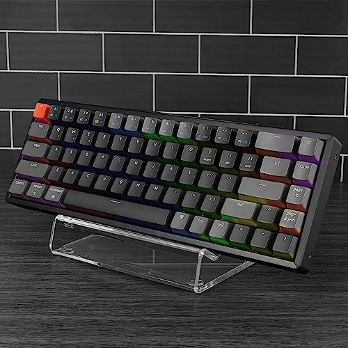 GEEKRIA Keyboard Display Stand, Acrylic Mechanical Gaming Keyboard Holder for 60%, 75%, 80%, 96% Computer keyboard (transparent)