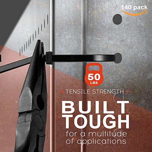 140 Pack 3/4" Zip Tie Adhesive Mounts Self Adhesive Cable Base Holders with Multi-Purpose Tie wire clips with screw hole,Anchor stick on wire holder,Black - color: 140 Pack 3/4“ Black