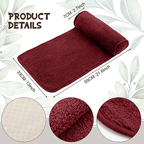 Weysat Recliner Pillow Neck Head Support Roll Non Slip Fleece Adjustable Neck Chair Headrest Cushion for Travel Home Office Recliner Couch Sofa Armchair Support and Pain Relief(Burgundy) - color: Burgundy