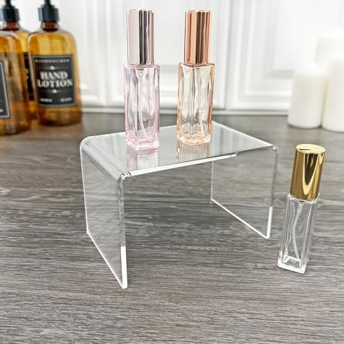 Plymor Clear Acrylic Rectangular Display Riser, 3" H x 4.5" W x 3" D (1/8" thick) - size: 3" x 4.5" x 3"