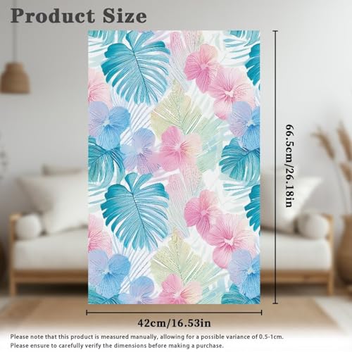 Colorful Palm Leaf Hibiscus Print Recliner Headrest Protectors, Anti-Wear Sofa Headrest Protective Cover for Furniture Slipcovers Headrest Cover for Sofa Furniture Chair Theater Seat - color: Colorful Palm Leaf Hibiscus