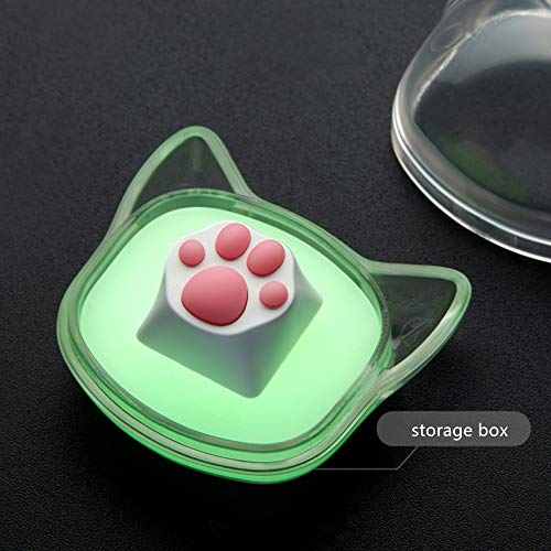 SYA ZOMOPLUS Cute Keycaps,Novelty Cat-Claws Keycap 3D Model OEM Profile Keyboard Keycaps Squishy-Paws Custom Key Caps for Cherry MX Switches Mechanical Gaming Keyboard Catpaw Keycap(WhitePink1pcs) - color: WhitePink-1pcs